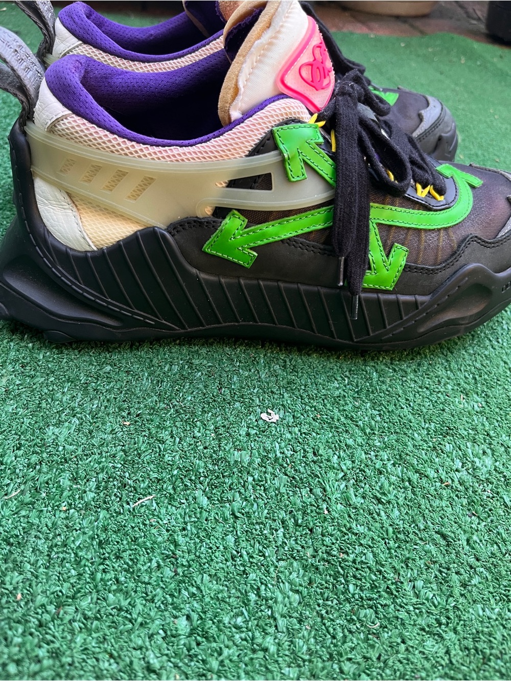 Black Multi Neon Arrow Sneakers - Picture 5 of 5